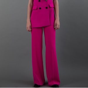 Zara Fuschia Wide leg Trousers